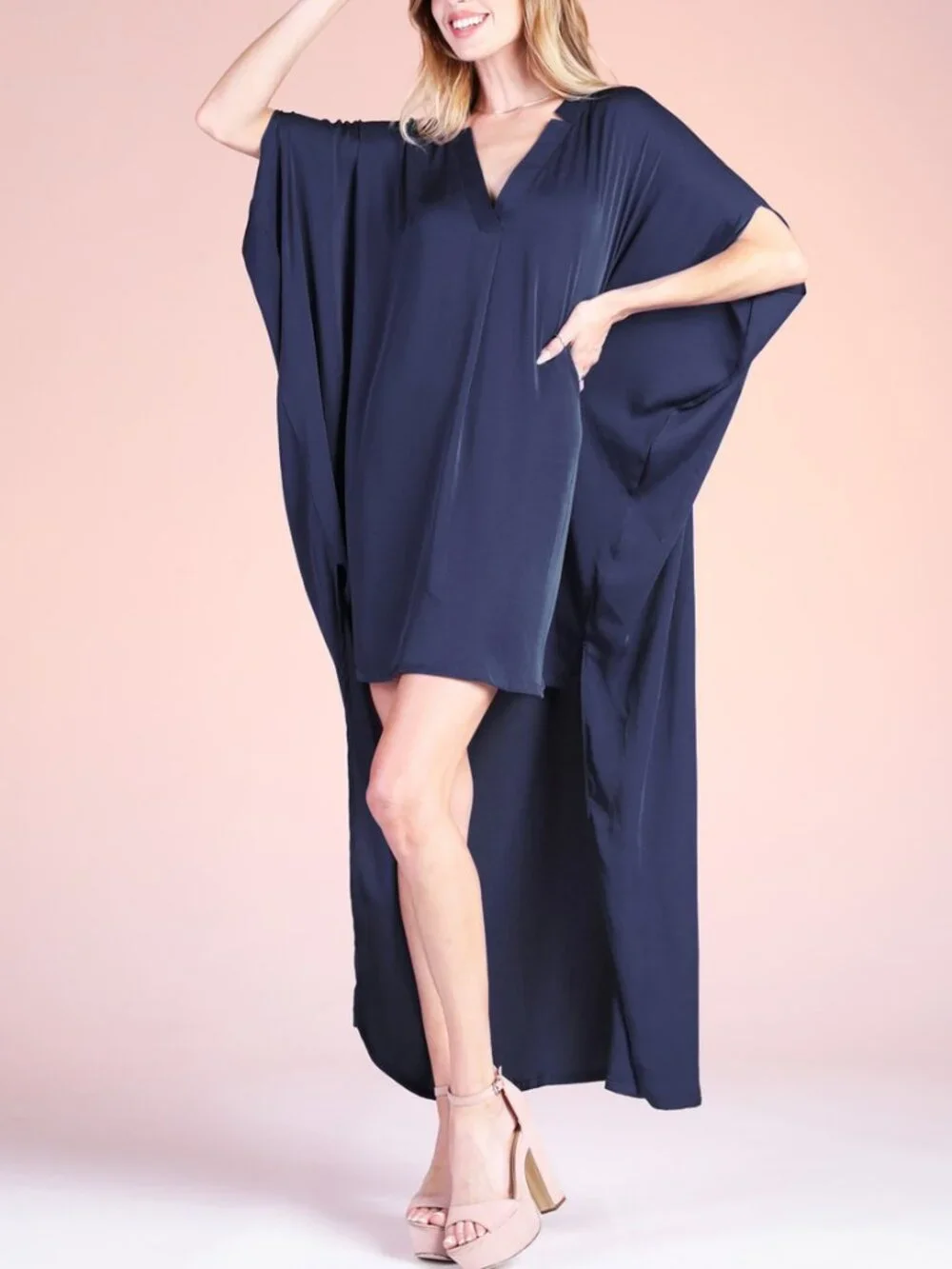 TYCHE The Silk Caftan Hi-Lo Dress - Picture 2 of 3